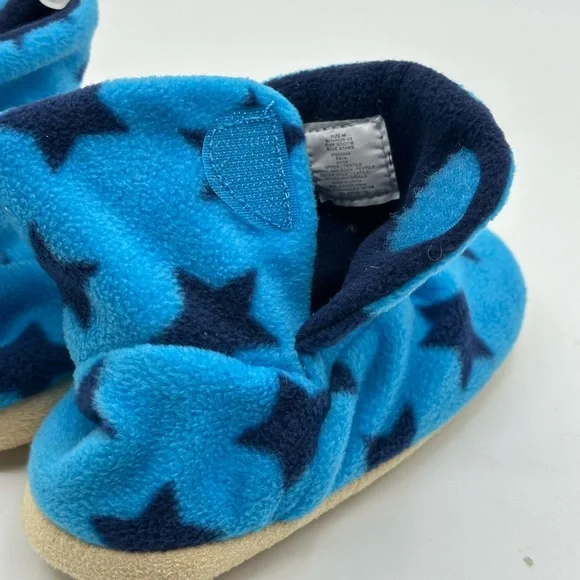 Boy’s Old Navy Star Toddler Medium 9 - 10 Slip On Slippers Velcro Easy on Off - Picture 4 of 6